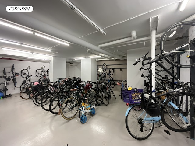 garage with bike storage