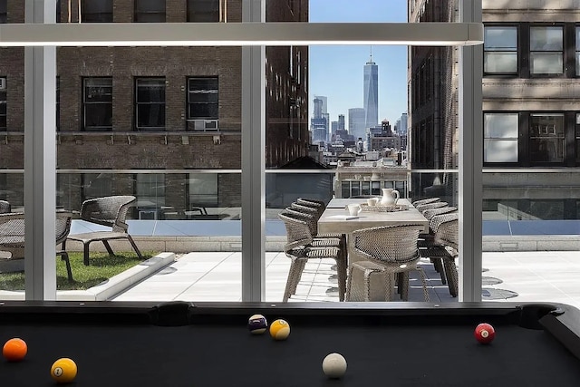 balcony featuring a view of city