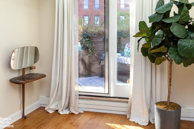 interior space featuring hardwood / wood-style flooring