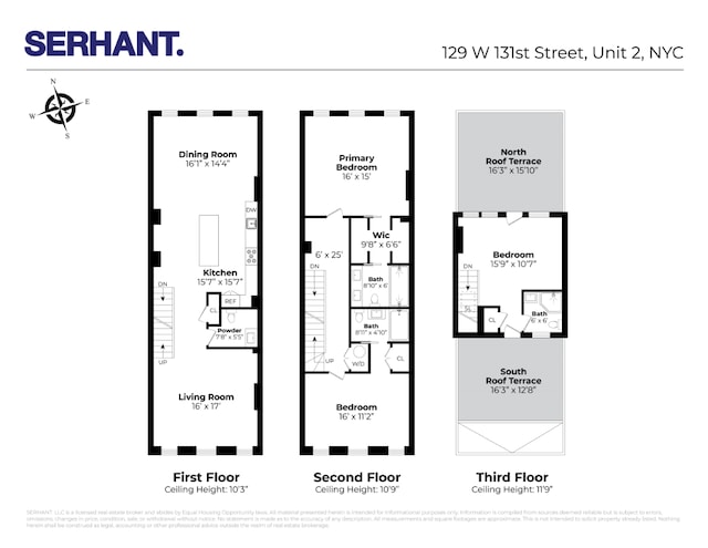 129 W 131st St Unit 2, New York City NY, 10027, 3 bedrooms, 3.5 baths multi for sale