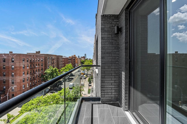 balcony with a city view