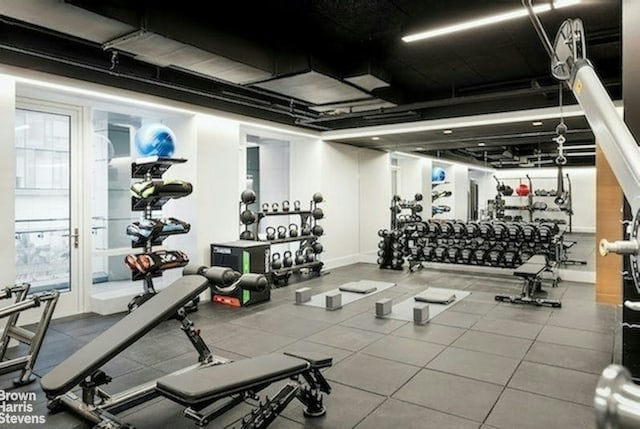 gym featuring plenty of natural light