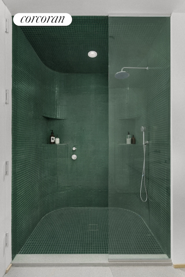 bathroom with walk in shower