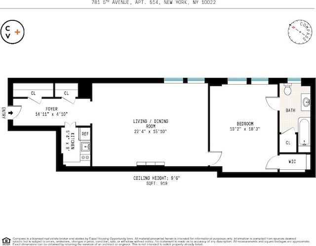 781 5th Ave Unit 514, New York City NY, 10022, 1 bedrooms, 1 bath condo for sale