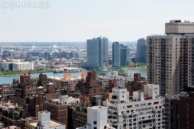 city view featuring a water view