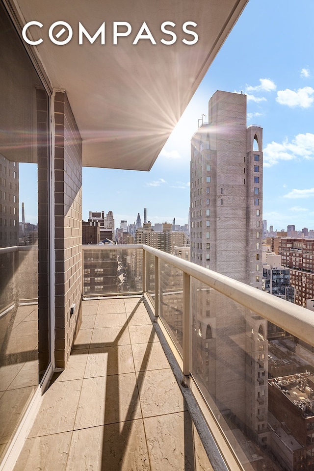 balcony with a city view