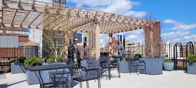 view of patio / terrace with a pergola