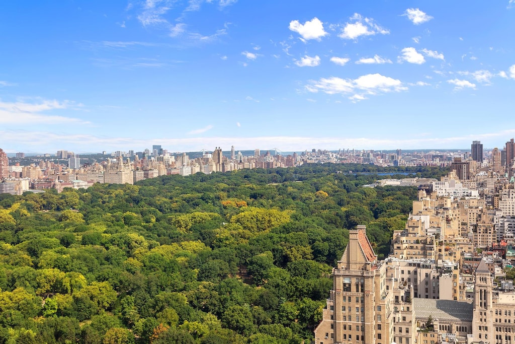 birds eye view of property featuring a view of city