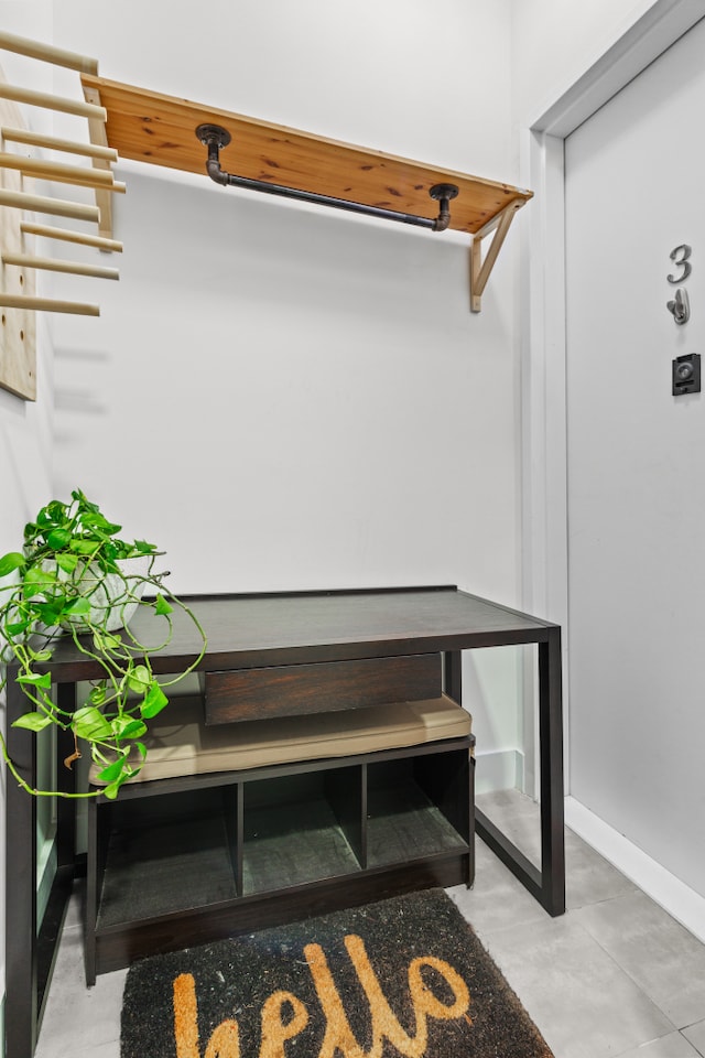 mudroom with baseboards