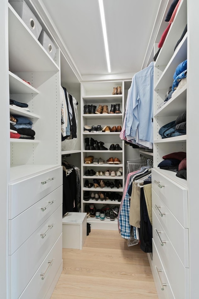 324 W 23rd St Unit 5B, New York City, NY 10011 - walk in closet featuring light wood-style floors