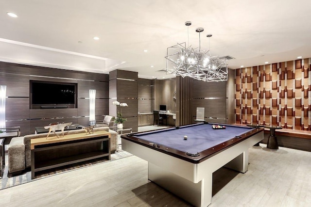 playroom with billiards