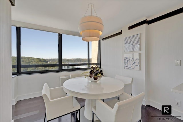 dining area with baseboards