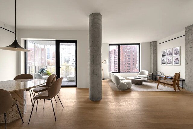 9 Chapel St Unit 8A, New York City, NY 11201 - dining room with wood finished floors