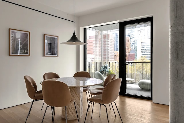 9 Chapel St Unit 8A, New York City, NY 11201 - dining room featuring wood finished floors