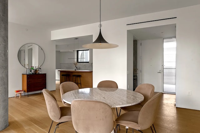 9 Chapel St Unit 8A, New York City, NY 11201 - dining space featuring light wood-type flooring