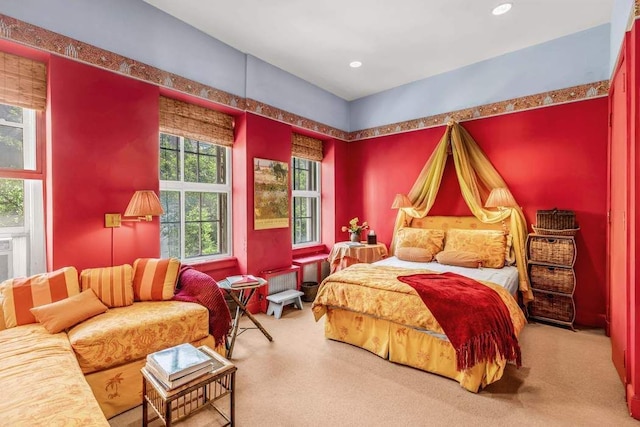 bedroom featuring recessed lighting