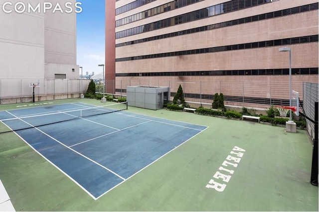 view of tennis court