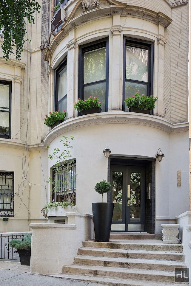 258 W 93rd St Unit 3Ab, New York City, NY 10025 - property entrance featuring french doors and stone siding