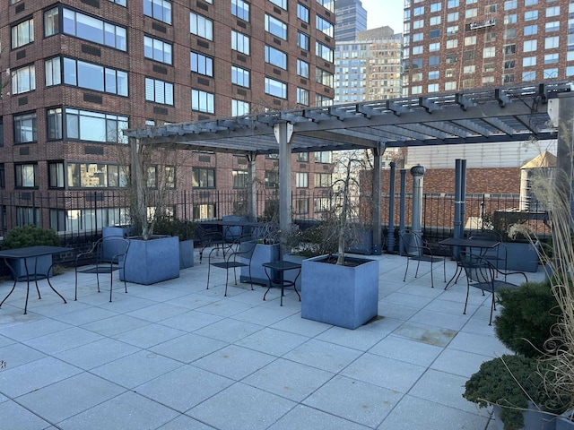 60 W 68th St Unit 4-Fg, New York City, NY 10023 - view of patio with a pergola and fence
