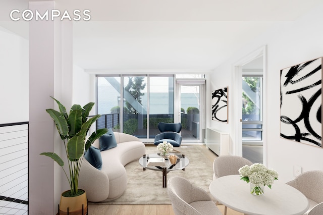 living room featuring wood finished floors