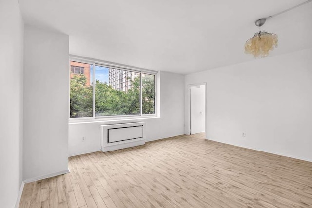 spare room featuring wood finished floors