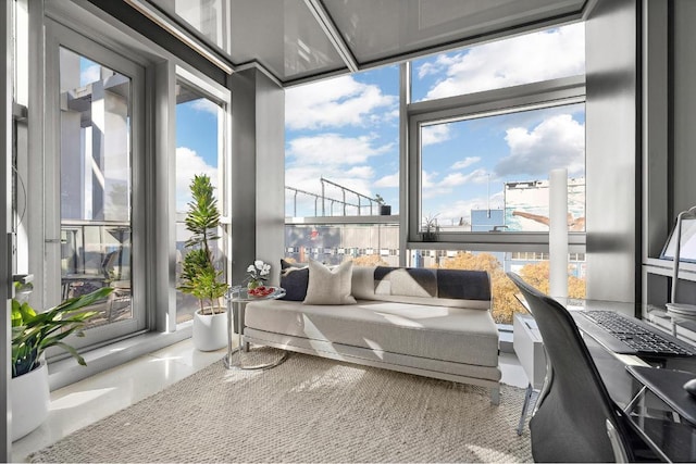 sunroom with a healthy amount of sunlight