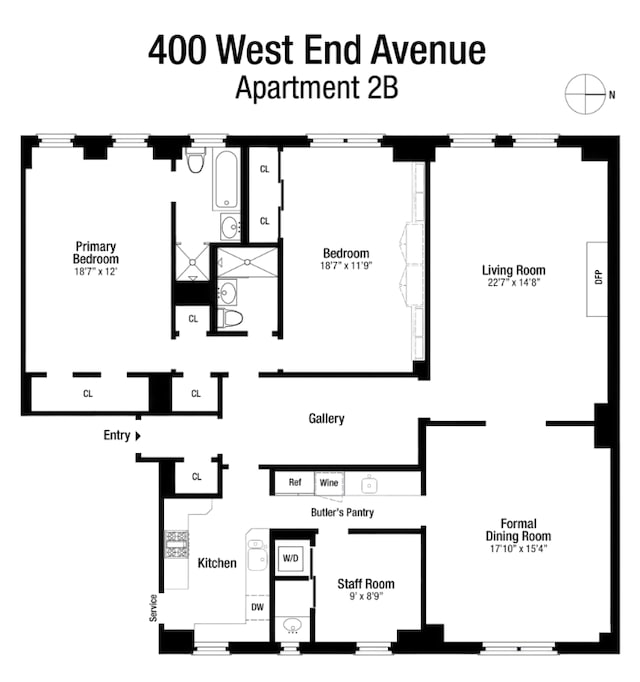 400 W End Ave Unit 2B, New York City NY, 10024, 2 bedrooms, 2 baths condo for sale