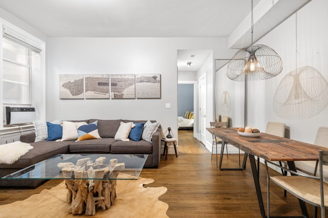 bedroom with hardwood / wood-style floors