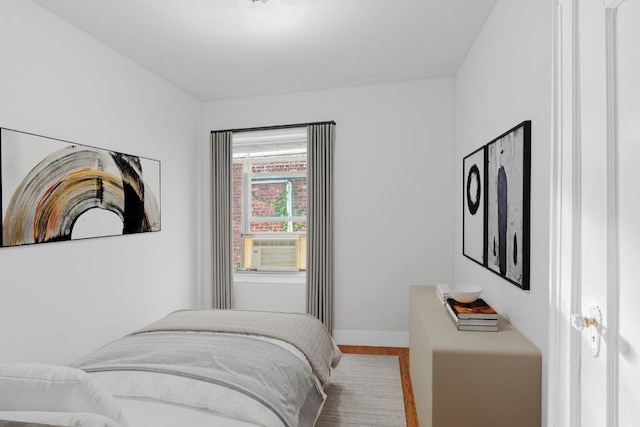 bedroom featuring hardwood / wood-style floors