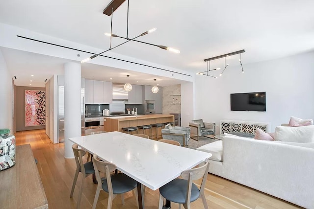 71 Reade St Unit 2B, New York City, NY 10007 - dining room with light wood-type flooring