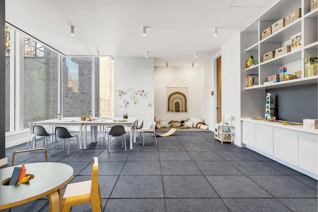 interior space with wood-type flooring