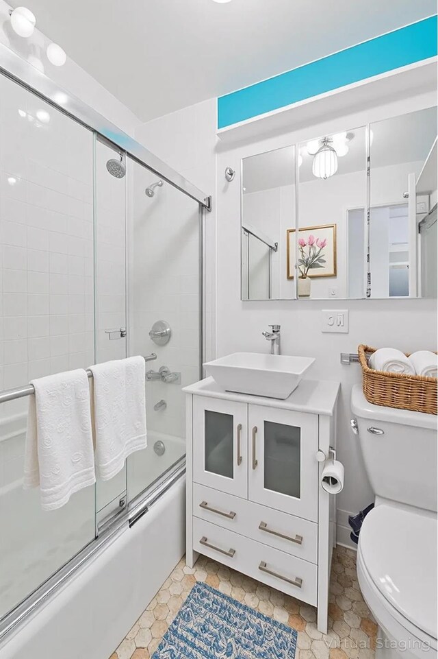 146 W 82nd St Unit 3A, New York City, NY 10024 - full bath with combined bath / shower with glass door, toilet, and vanity