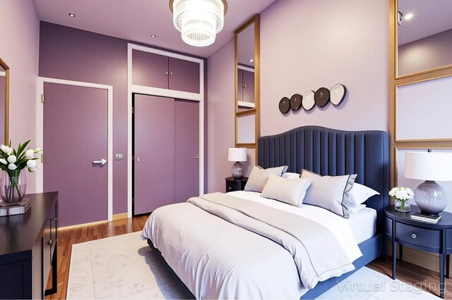 146 W 82nd St Unit 3A, New York City, NY 10024 - bedroom featuring wood finished floors, a closet, and recessed lighting