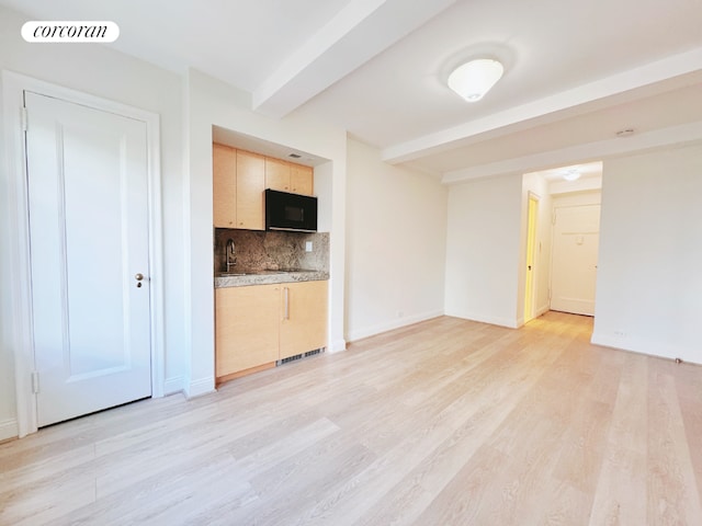 empty room featuring light wood-type flooring