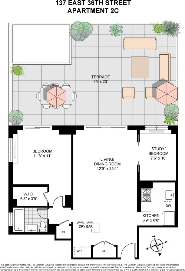 137 E 36th St Unit 2C, New York City, NY 10016 - view of property floor plan