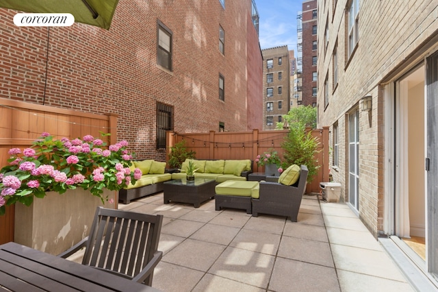 view of patio / terrace with an outdoor hangout area