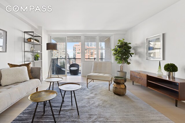 living room featuring wood finished floors