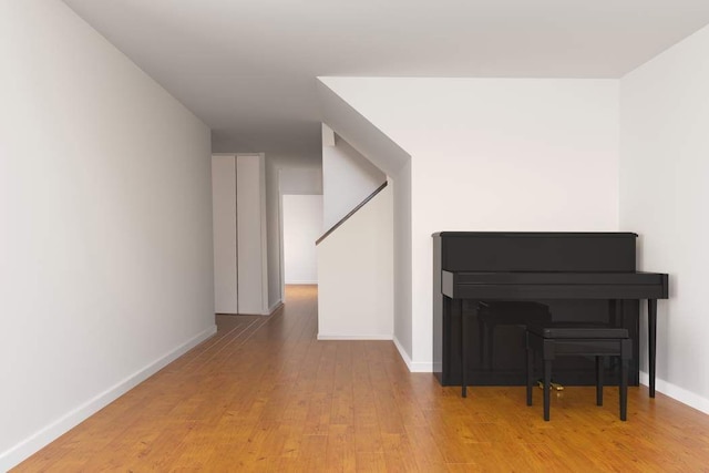 miscellaneous room with light hardwood / wood-style flooring