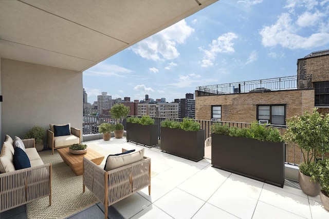 view of patio featuring an outdoor living space