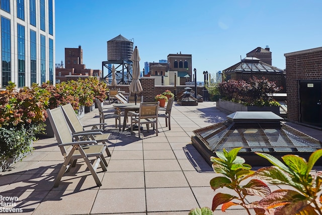 view of patio / terrace with a gazebo