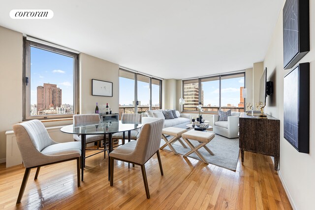 dining area featuring light hardwood / wood-style flooring