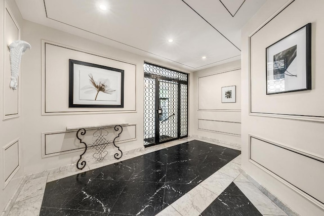 entryway with french doors