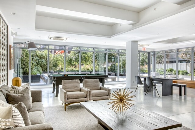 living room with light wood-type flooring