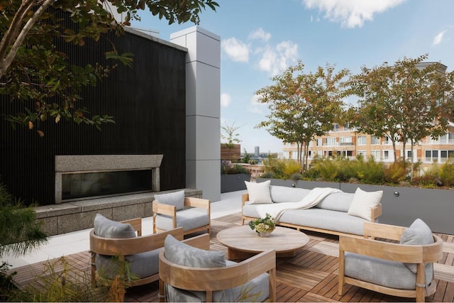 view of patio / terrace featuring an outdoor hangout area