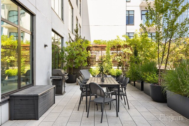 view of patio featuring area for grilling