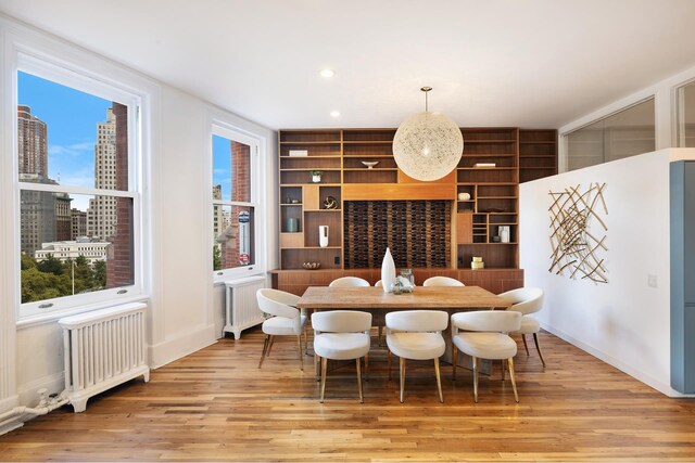 sitting room with light wood-type flooring