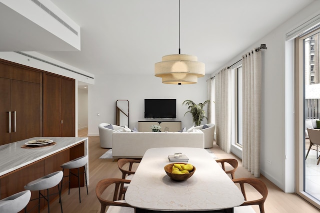 212 W 93rd St Unit 3B, New York City, NY 10025 - dining area with light wood-style floors