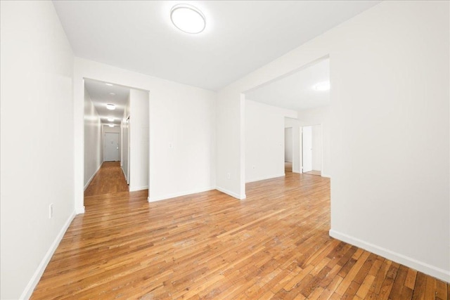 empty room featuring light hardwood / wood-style flooring