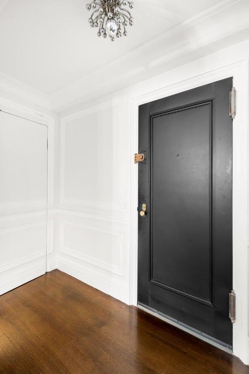 interior space featuring dark wood-type flooring