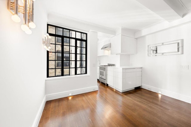 interior space featuring dark hardwood / wood-style flooring